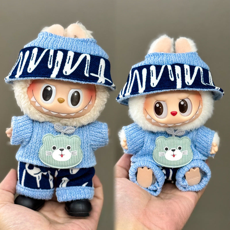 (only-clothes) Suitable for Labubu Doll Clothes 123 Generation Labubu Clothes 17cm Pendant Plush Doll Outfit Dress