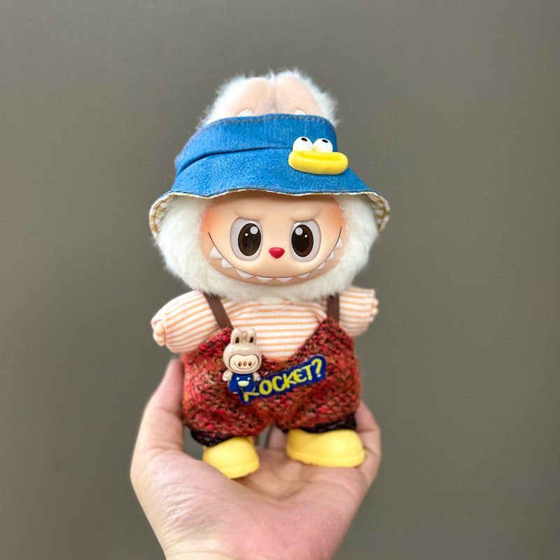 (only-clothes) Suitable for Labubu Doll Clothes First Second Third Generation Labubu Clothes 17cm Vinyl Pendant Doll Set