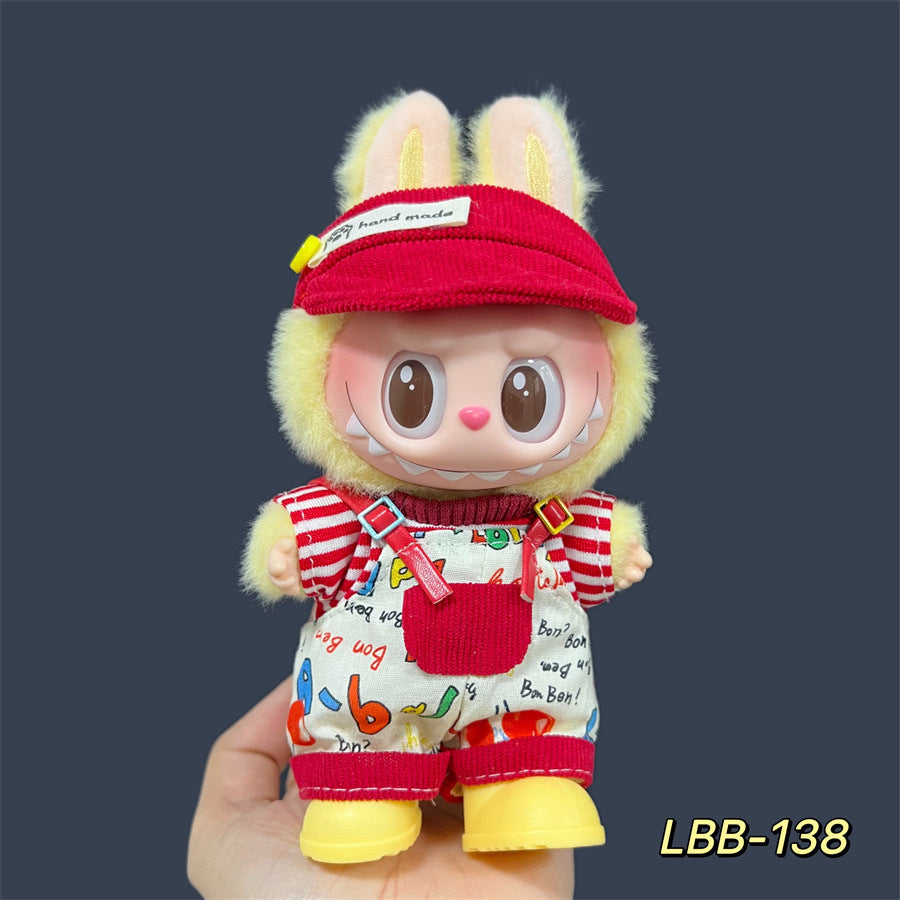 (only-clothes) Only Selling Clothes] First and Second Generation Keychain Labubu Clothes Pendant Labubu Doll Clothes Sunshine Little Craftsman Strap
