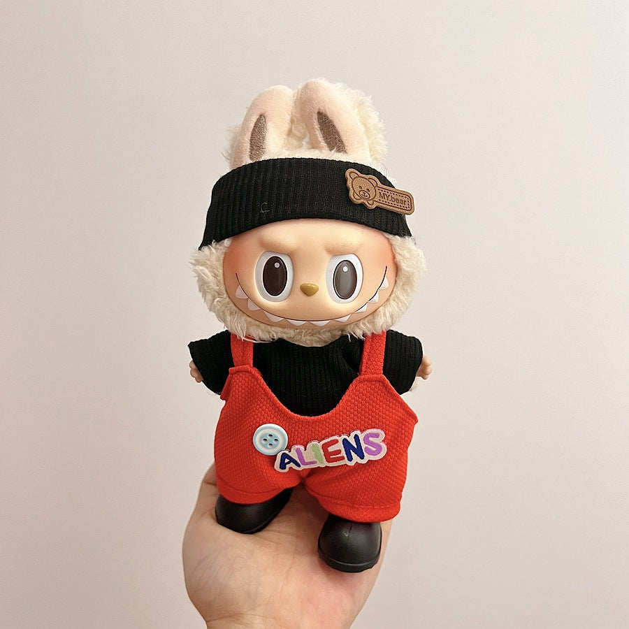(only-clothes) Suitable for Labubu Doll Clothes First Second Third Generation 17cm Pendant Plush Toy Clothes Set