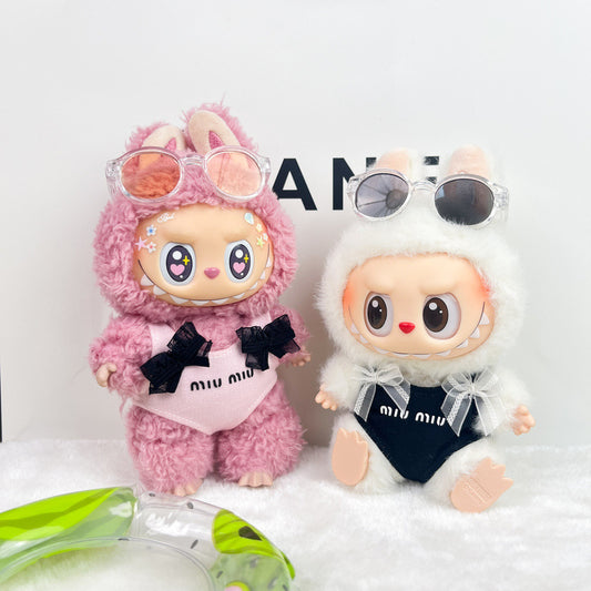 (only-clothes) Labubu Doll Clothes Accessories Miumiu Swimsuit Set Vinyl Blind Box First Second Third Generation Labubu Clothes Replacement