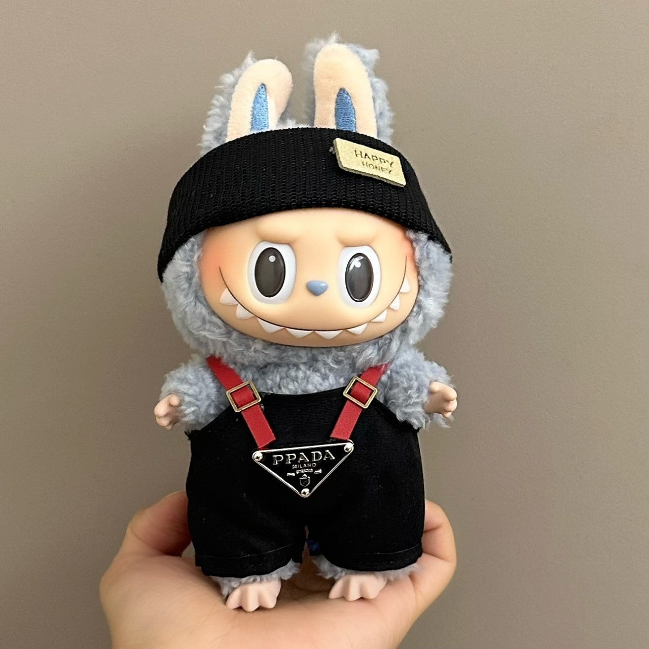 (only-clothes) Only Clothes) 17cm Labubu Plush Doll with Clothes, Wearable and Changeable Outfits, Plush Toy