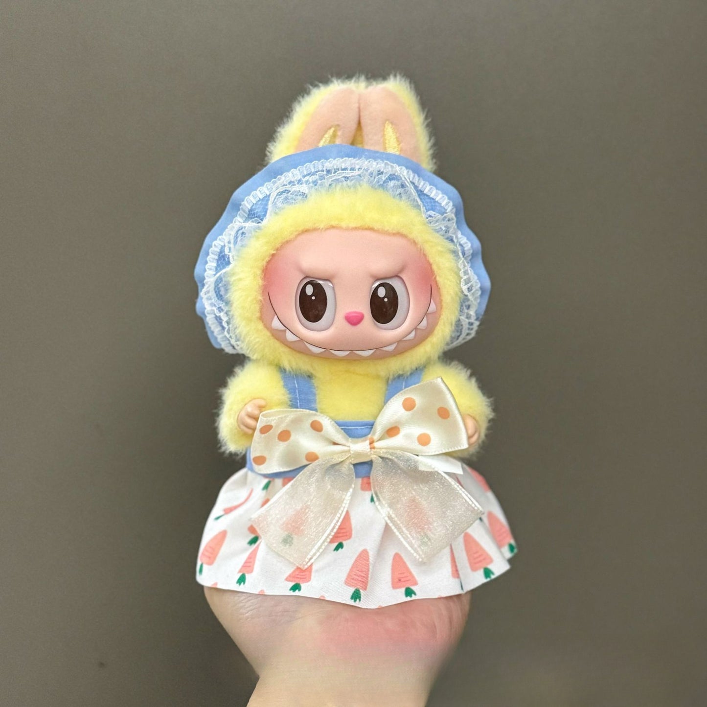 (only-clothes) Suitable for Labubu Doll Clothes 123 Generation Labubu Clothes 17cm Pendant Plush Doll Outfit Dress