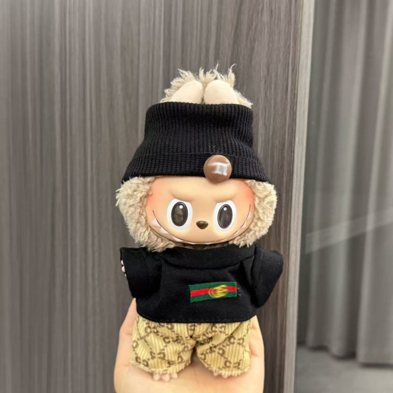 (only-clothes) Labubu Doll Clothes Labubu 17cm Pendant First and Second Generation Vinyl Plush Doll Replacement Clothes Set Accessories