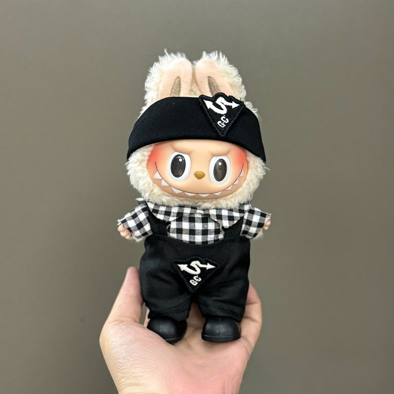(only-clothes) Suitable for Labubu Doll Clothes 123 Generation Labubu Clothes 17cm Pendant Plush Doll Outfit Dress