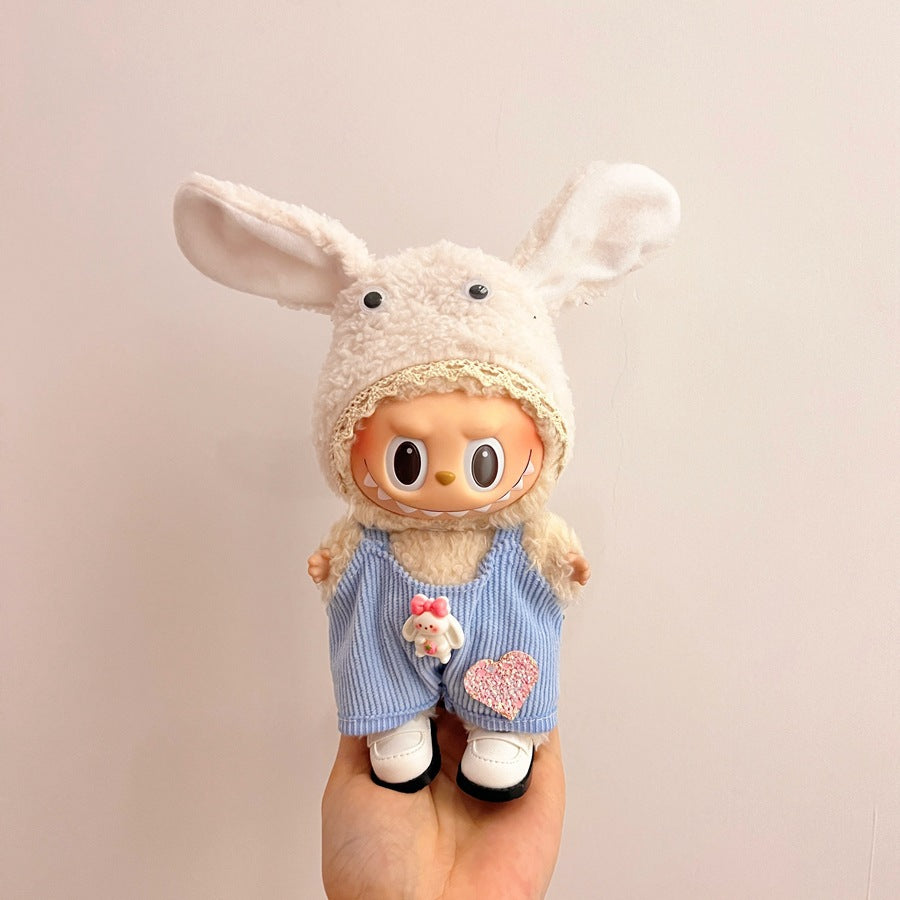 (only-clothes) Suitable for Labubu Doll Clothes First Second Third Generation 17cm Pendant Plush Toy Clothes Set