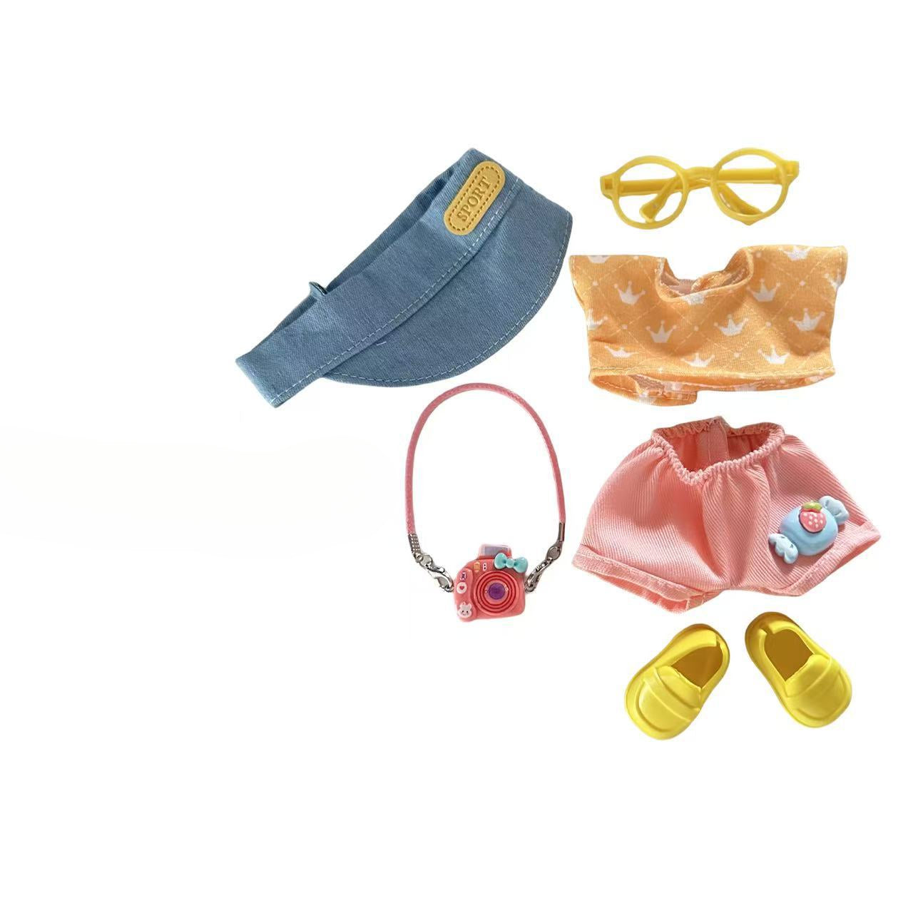 (only-clothes)[Only Clothes] Labubu Clothes First and Second Generation Labubu Plush Toy Doll Overalls Cute Set