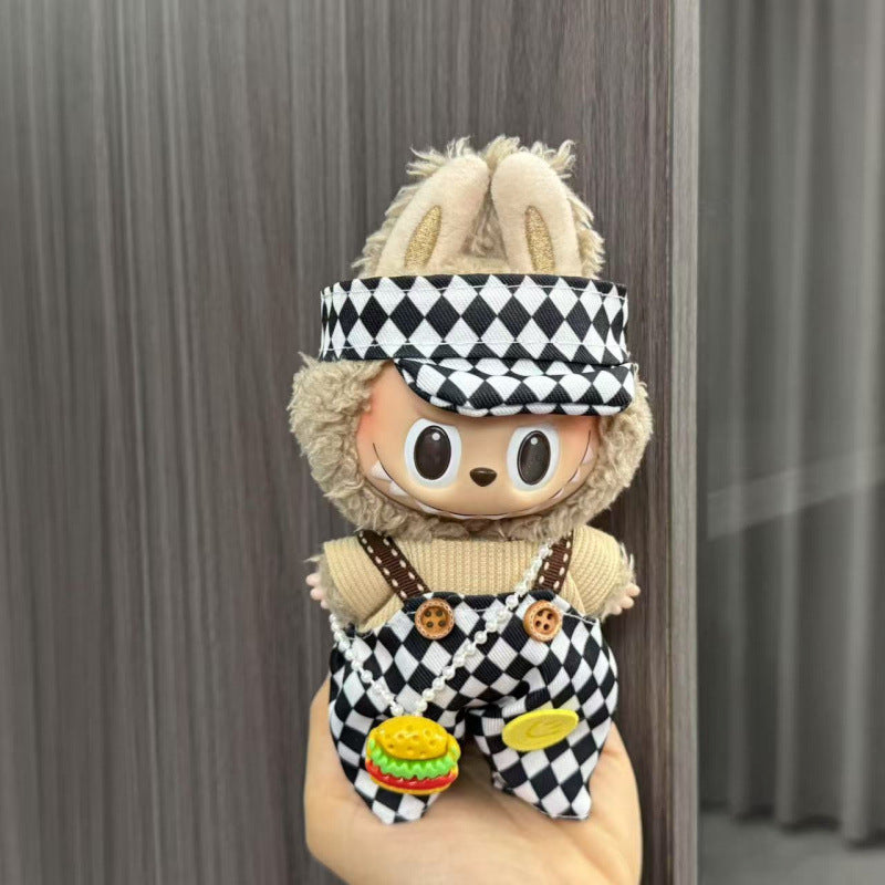 (only-clothes) Labubu Doll Clothes Labubu 17cm Pendant First and Second Generation Vinyl Plush Doll Replacement Clothes Set Accessories