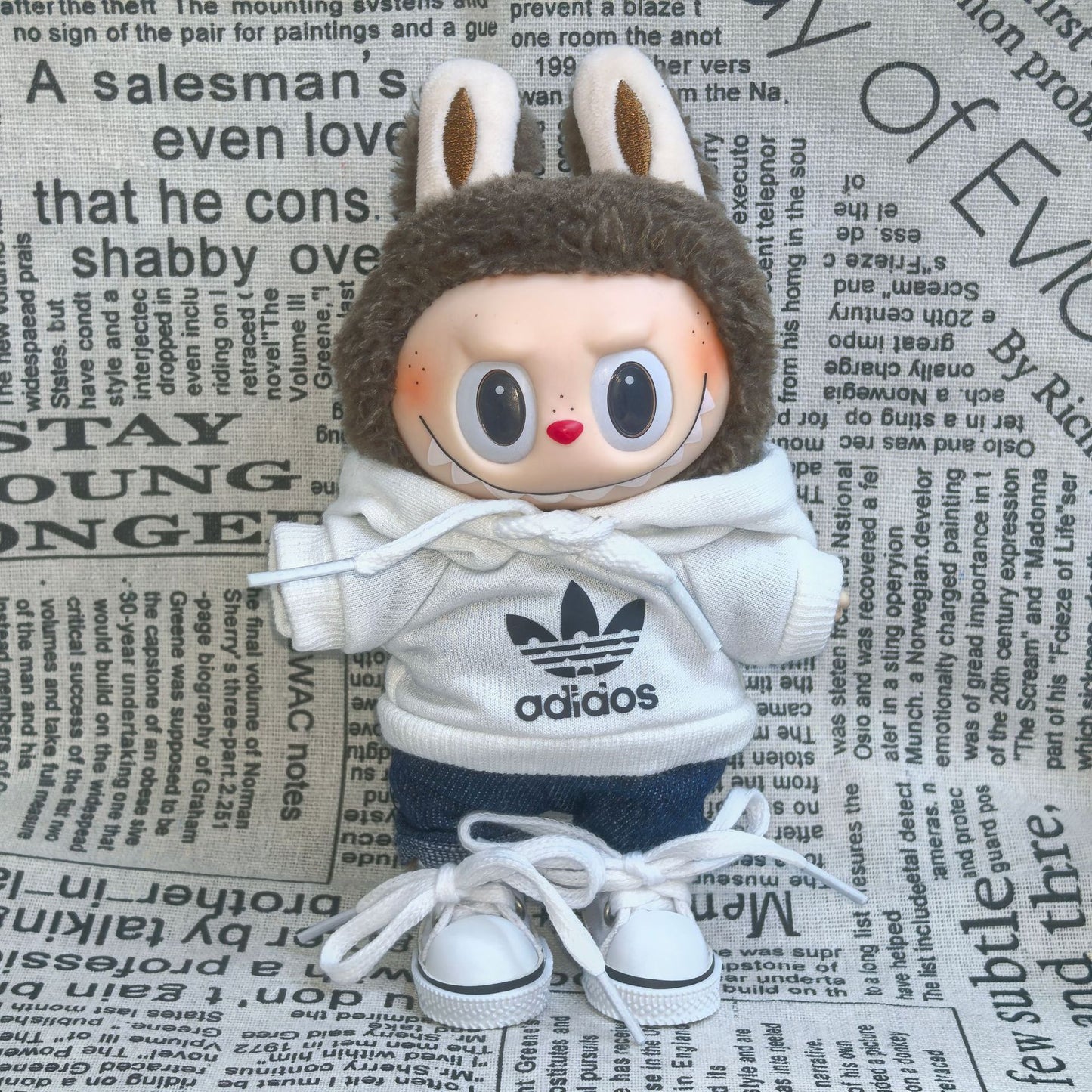 (only-clothes) Only Clothes] Second Generation Pendant Labubu Sitting Party Series Doll Clothes Hooded Sweatshirt LABUBU Clothes