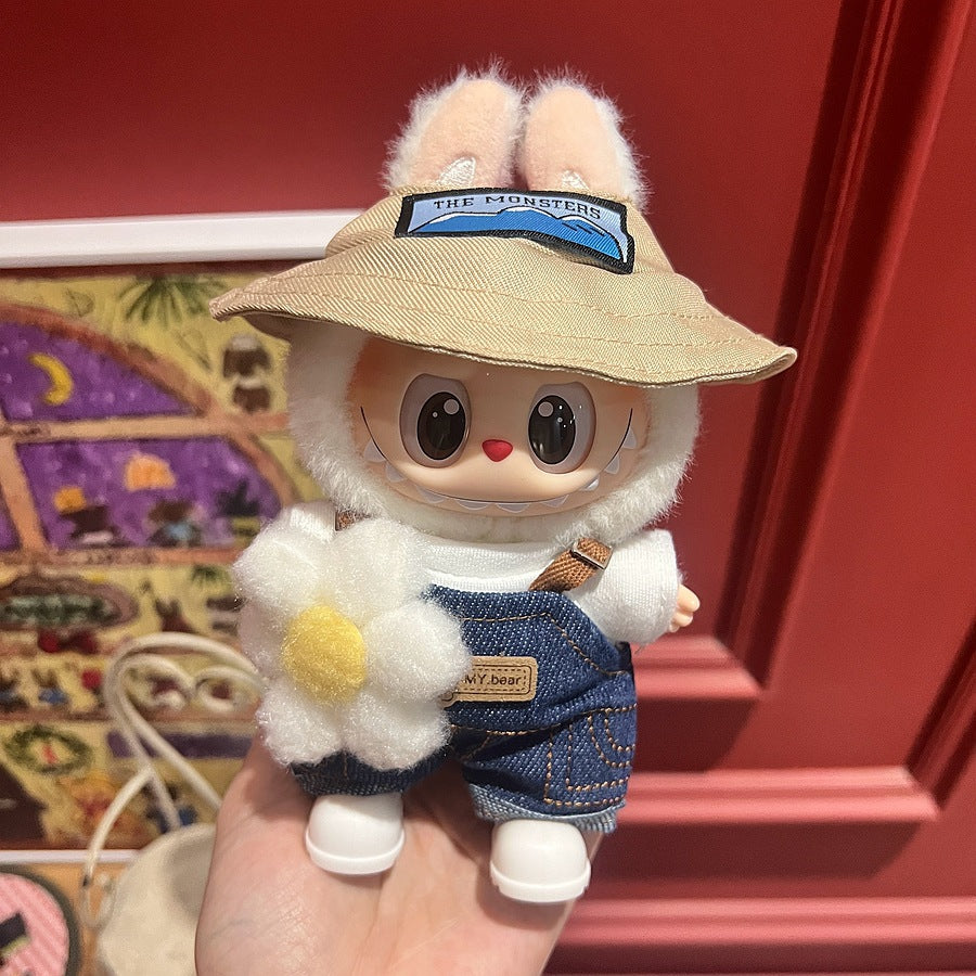 (only-clothes) Suitable for Labubu Doll Clothes First Second Third Generation 17cm Pendant Plush Toy Clothes Set