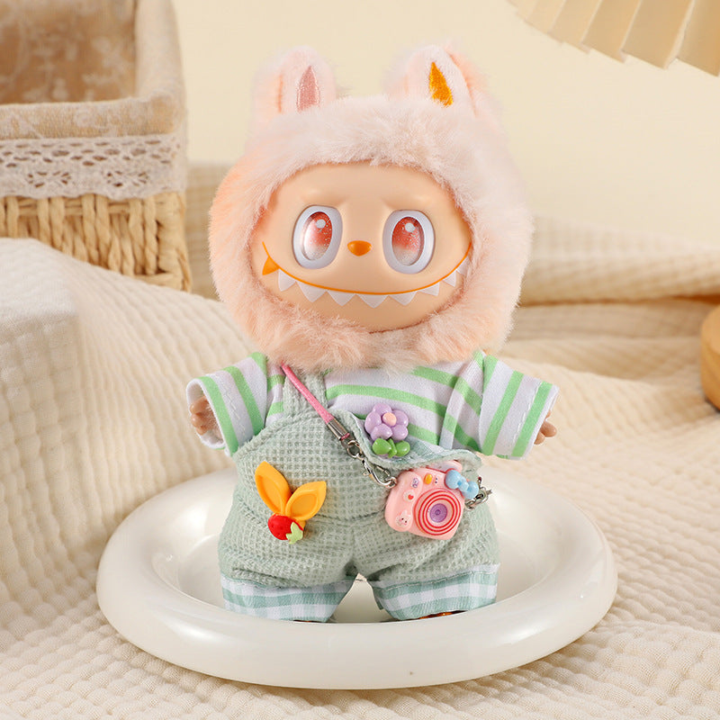 (only-clothes) Labubu Doll Clothes Labubu 17cm Doll Dress-Up Outfits First Second Third Generation Set Cute Doll Toy Clothes