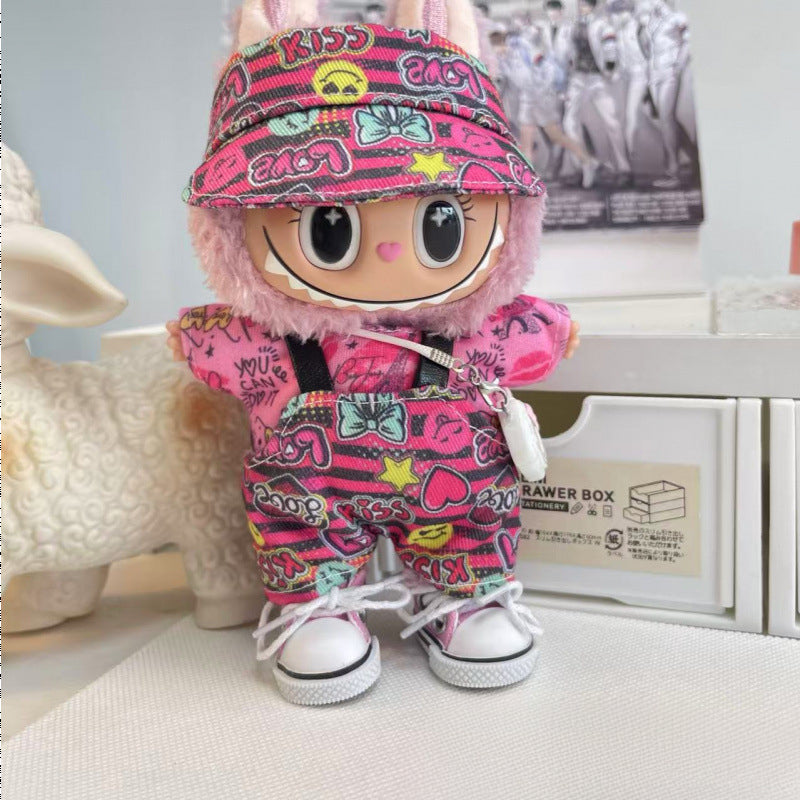 (only-clothes)[labubu Labubu Baby Clothes] 336 Baby Clothes Graffiti Cool Style 17CM Macaron Baby Clothes Cross-Border