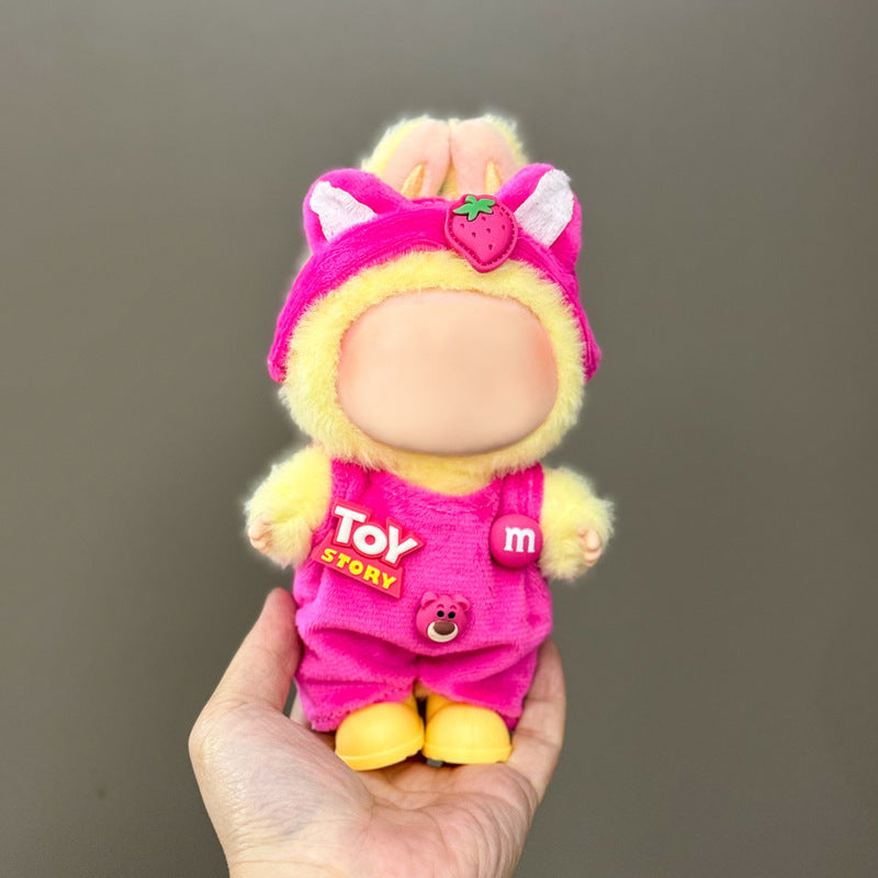 (Only-Clothes) Clothes Only Suitable for Generation Second Generation and Third Generation Pull Clothes 17cm Blind Box Pendant Trendy Vinyl Doll Cloth Ragdoll