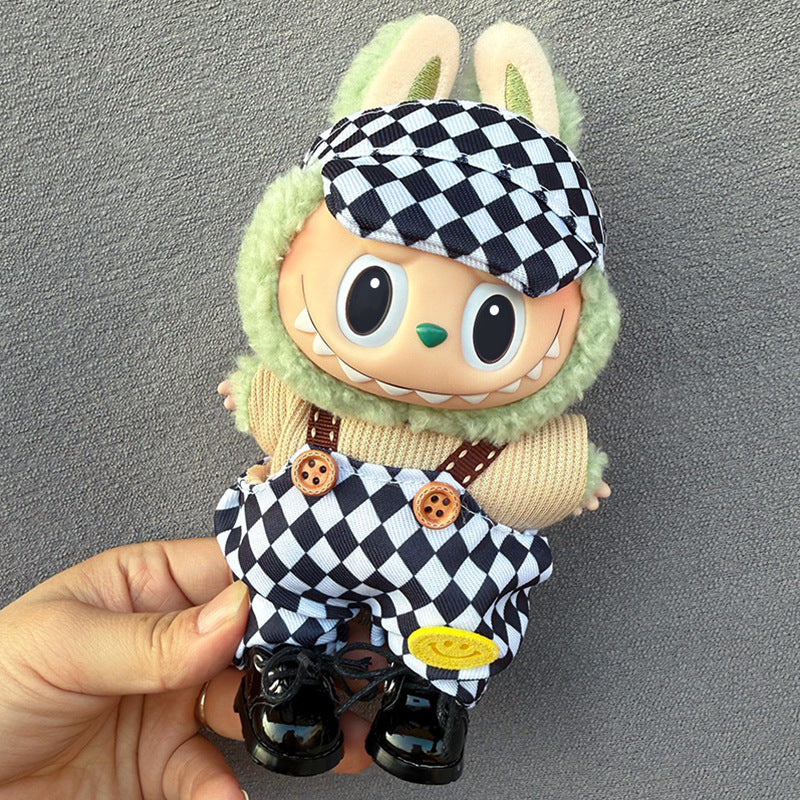 (only-clothes) Suitable for Labubu Doll Clothes Labubu Plush Vinyl Sitting Party First Second Third Generation Dress Set