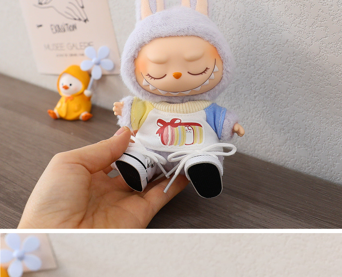 (only-clothes) Suitable for Labubu Doll Shoes Collection First Second Third Generation Keychain Blind Box Labubu Shoes Dress-Up Toy Shoes Only