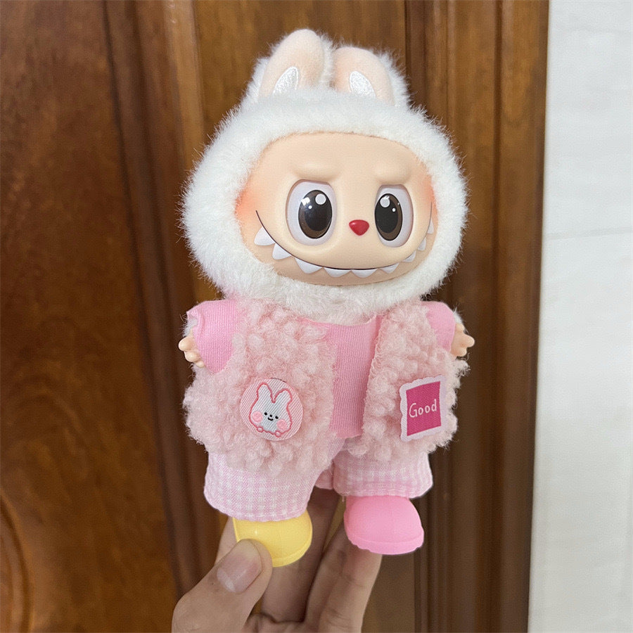 (only-clothes) Only Selling Clothes] First and Second Generation Keychain Labubu Clothes Pendant Labubu Doll Clothes Sunshine Little Craftsman Strap