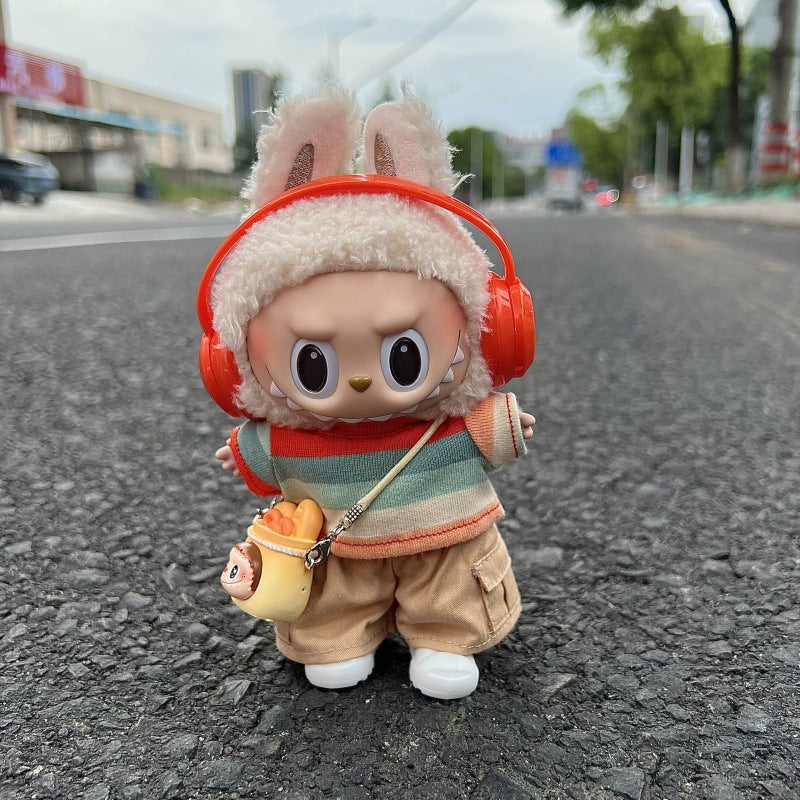 (only-clothes)[Labubu Doll Clothes] First, Second, and Third Generation Labubu Keychain Dress-Up Set Fashion Trend Doll Dress-Up