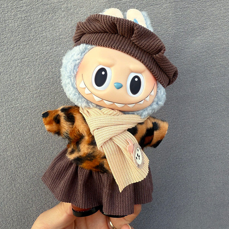 (only-clothes) Suitable for Labubu Doll Clothes Labubu Plush Vinyl Sitting Party First Second Third Generation Dress Set