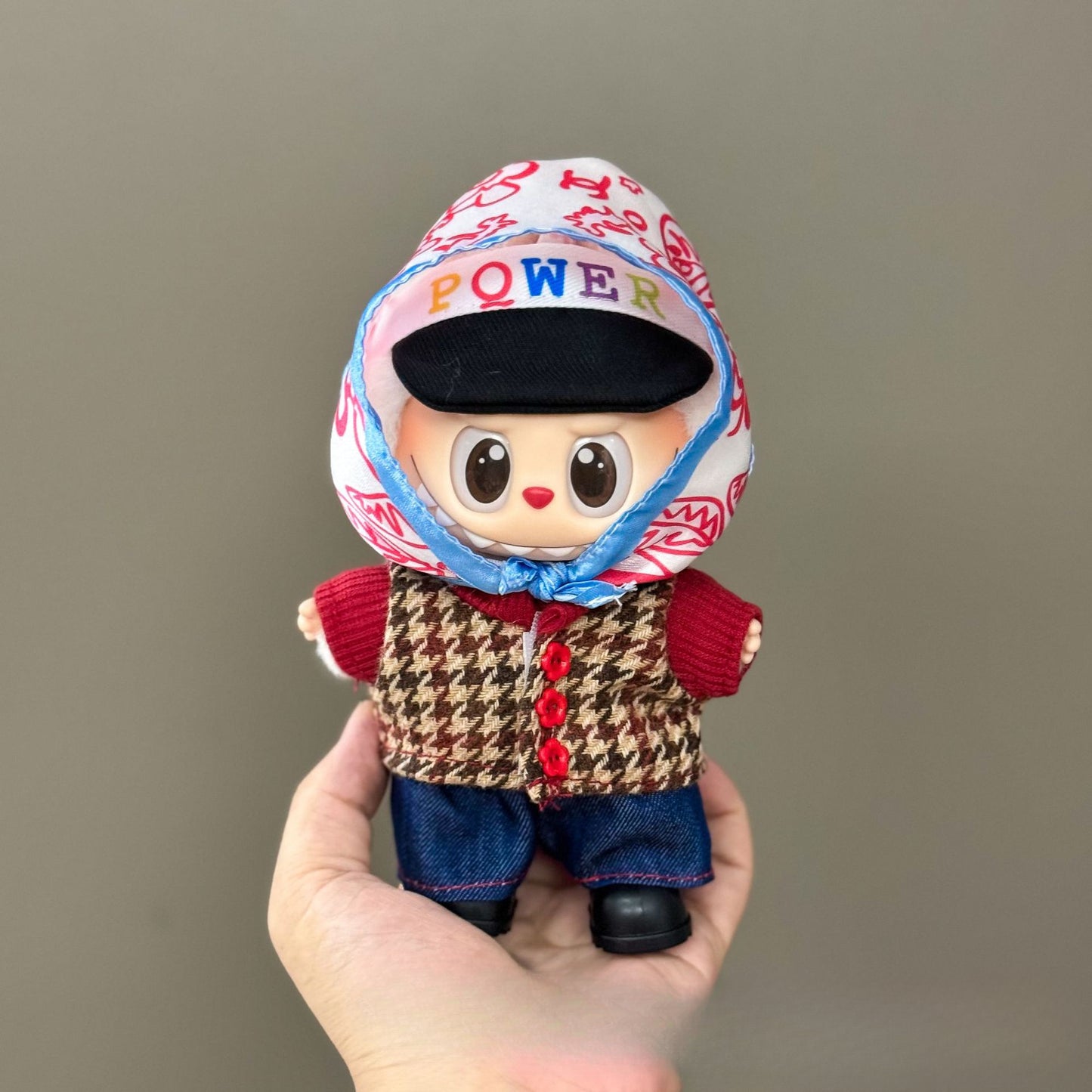 (only-clothes) Suitable for Labubu Doll Clothes First Second Third Generation Labubu Clothes 17cm Vinyl Pendant Doll Set