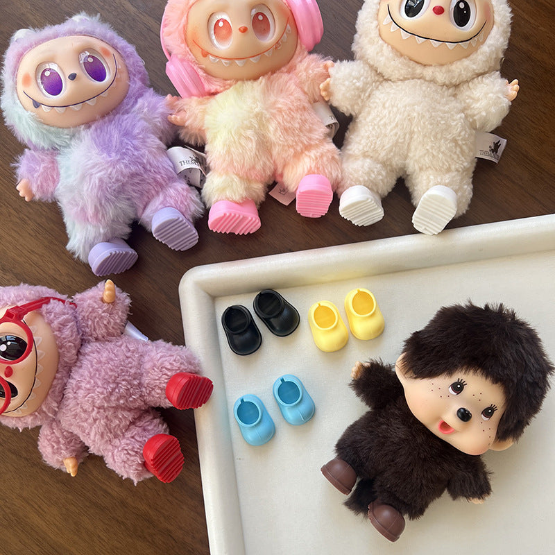(only-clothes)[Only Boots] Labubu Vinyl Doll Accessories Labubu Dress-Up Party Bow Shoes