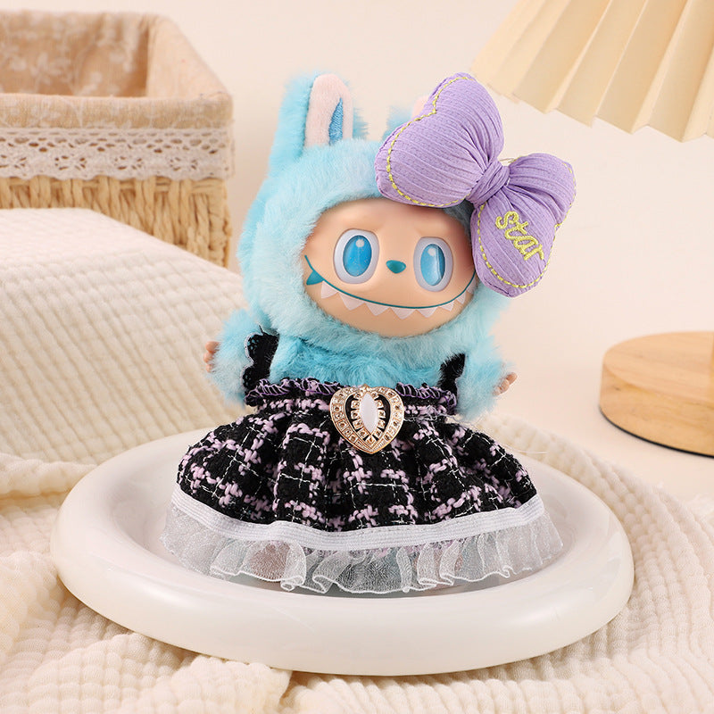 (only-clothes) Labubu Doll Clothes Labubu 17cm Doll Dress-Up Outfits First Second Third Generation Set Cute Doll Toy Clothes