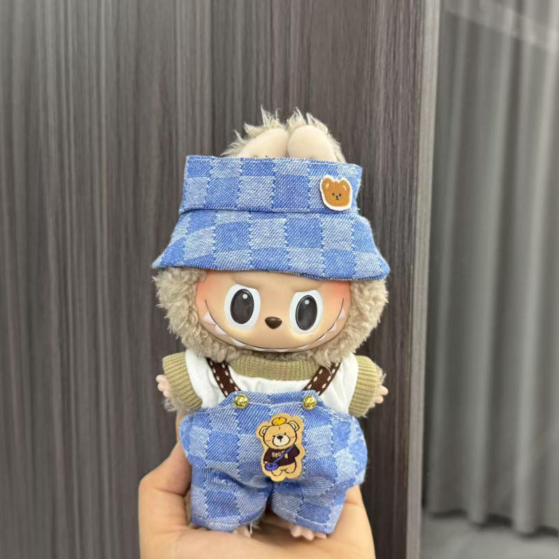 (only-clothes) Labubu Doll Clothes Labubu 17cm Pendant First and Second Generation Vinyl Plush Doll Replacement Clothes Set Accessories