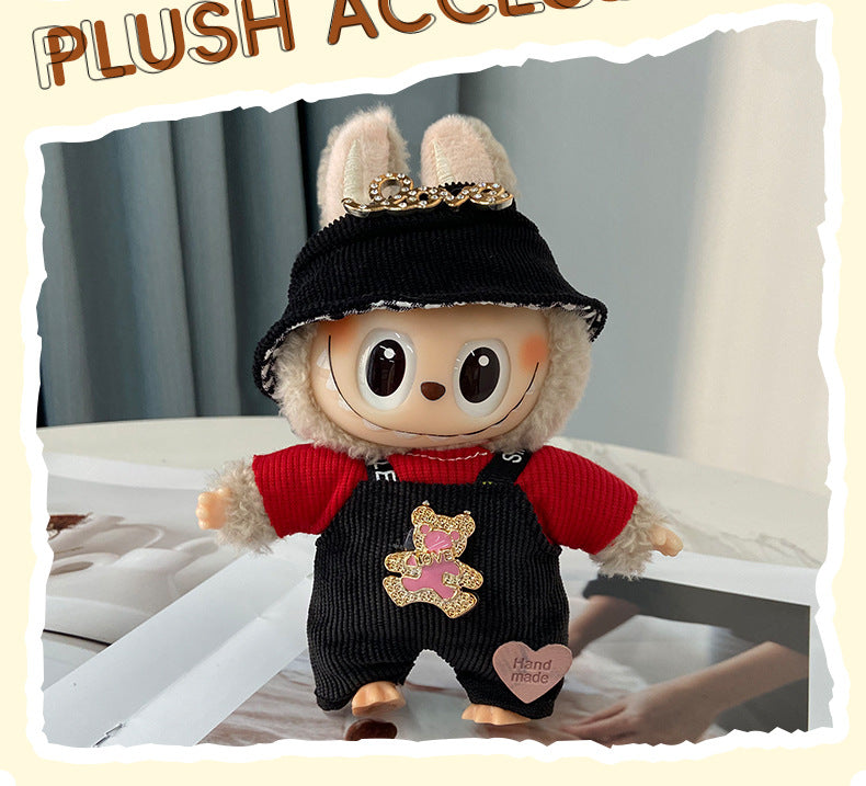 Labubu Doll Clothes Labubu Clothes 17cm First Second Third Generation Plush Vinyl Doll Dress Up Outfit Set 