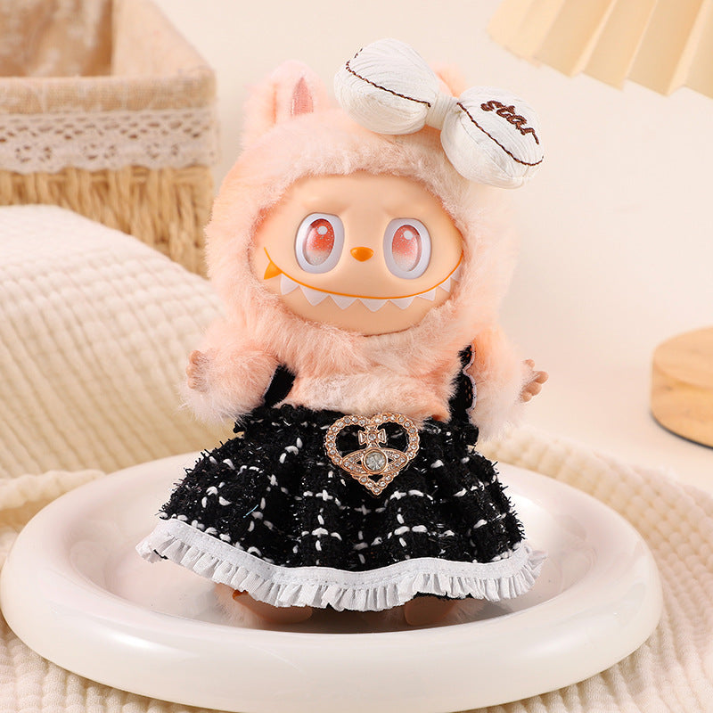 (only-clothes) Labubu Doll Clothes Labubu 17cm Doll Dress-Up Outfits First Second Third Generation Set Cute Doll Toy Clothes