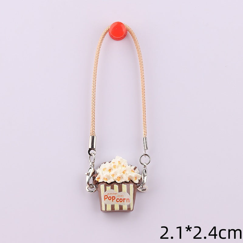 (only-clothes) Mini Popcorn Bag Labubu Little Bean Self-Deprecating Bear Mei Mei Accessories Dollhouse Miniature Accessories Small Bag Pendant