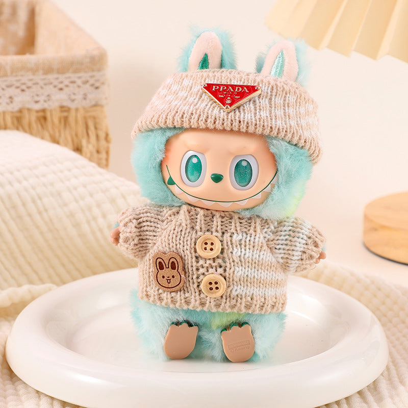 (only-clothes) Labubu Doll Clothes Labubu 17cm Doll Dress-Up Outfits First Second Third Generation Set Cute Doll Toy Clothes