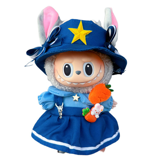 (only-clothes) Suitable for Labubu Doll Clothes Labubu Plush Vinyl Sitting Party First Second Third Generation Dress Set