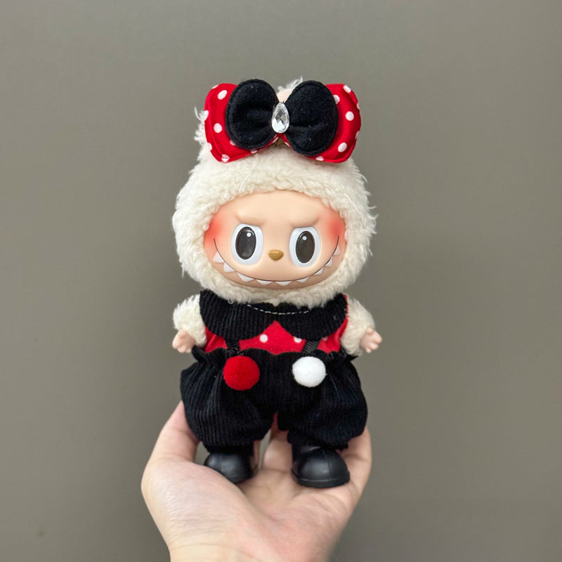 (only-clothes) Suitable for Labubu Doll Clothes 123 Generation Labubu Clothes 17cm Pendant Plush Doll Outfit Dress