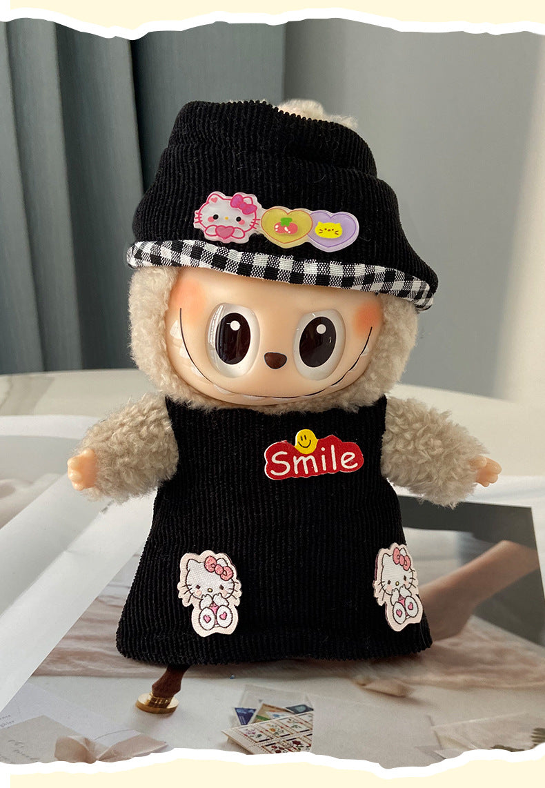 Labubu Doll Clothes Labubu Clothes 17cm First Second Third Generation Plush Vinyl Doll Dress Up Outfit Set 
