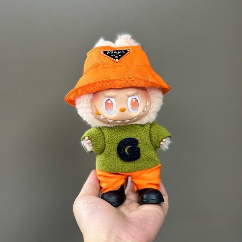 (only-clothes) Suitable for Labubu Doll Clothes First Second Third Generation Labubu Clothes 17cm Vinyl Pendant Doll Set