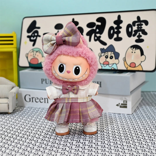 (only-clothes) Labubu Accessories 17cm Pendant Doll Clothes Set Labubu Doll Clothes First Second Third Generation Blind Box