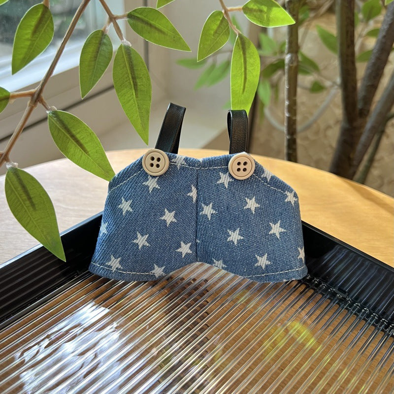 17cm Cute Doll Clothes DIY Labubu Pants Overalls Doll Labubu Clothes Mini Jeans