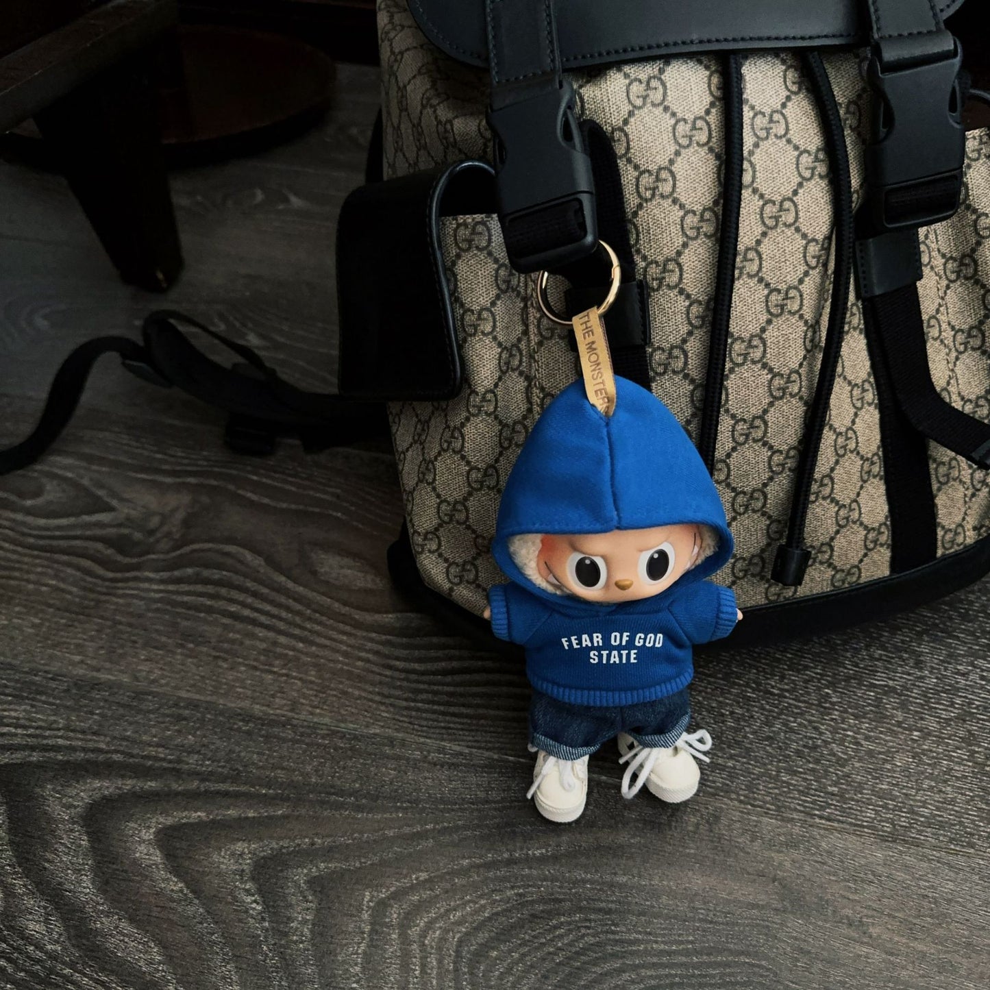 (only-clothes) Only Clothes] First Second Third Generation Keychain Labubu Clothes Pendant Labubu Doll Clothes Printed Sweatshirt Set
