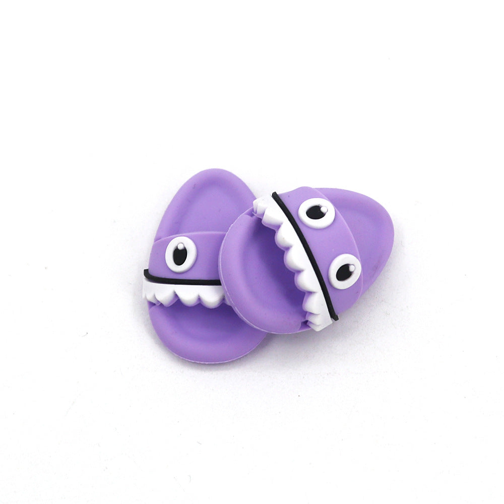 (only-clothes) Labubu Doll Shoes Labubu 17cm Doll Shoes Slippers Creative Nine-Tooth Slippers Doll Toy Shoes Accessories