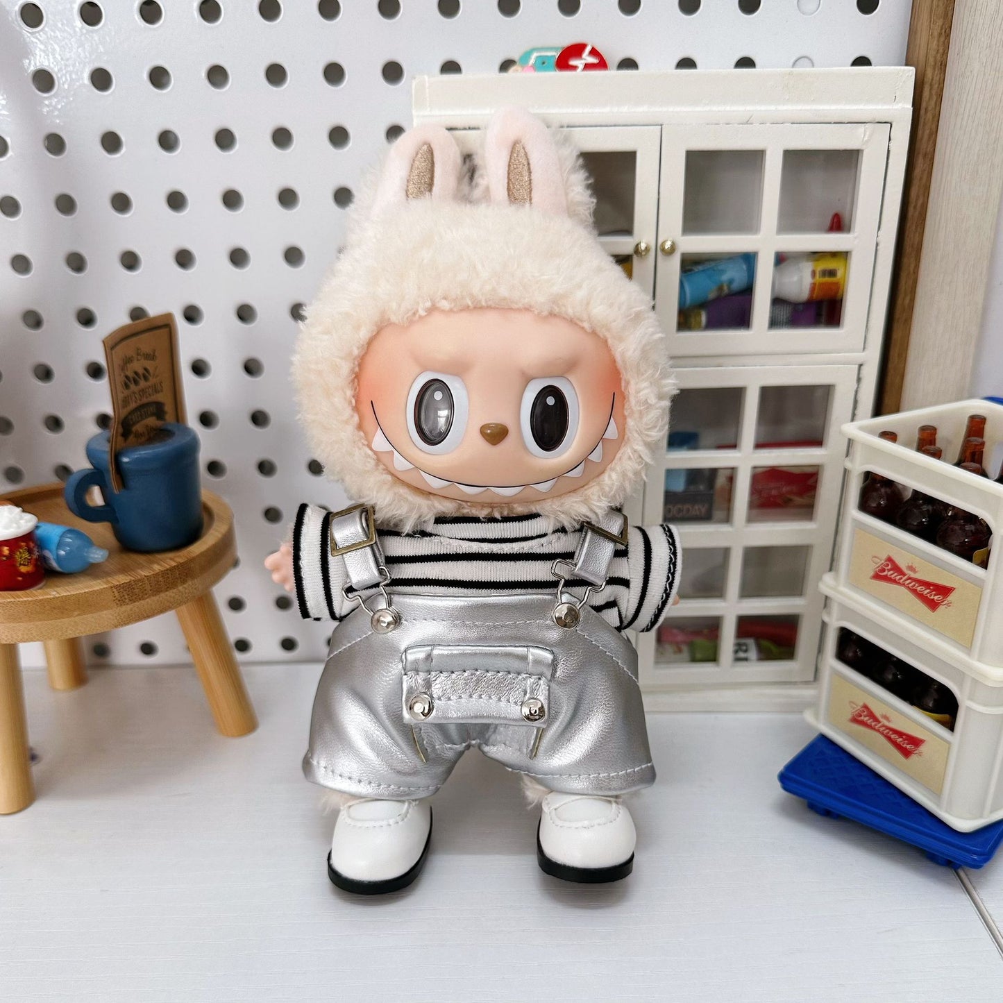(only-clothes) Labubu Baby Clothes Affordable 17cm Baby Clothes Labubu Dress-Up Clothes Overalls Set Bula Clothes