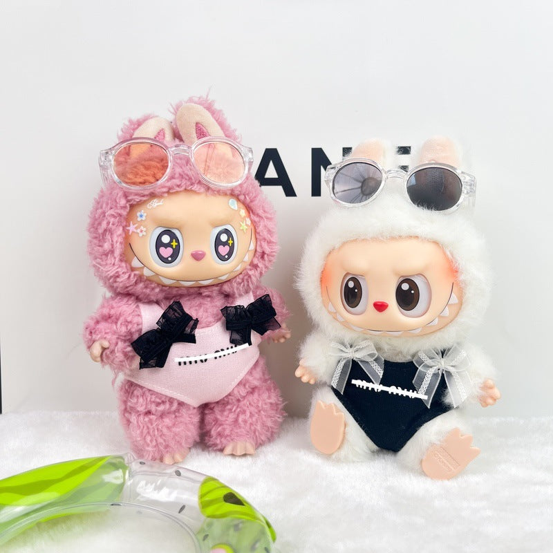 (only-clothes) Labubu Doll Clothes Accessories Miumiu Swimsuit Set Vinyl Blind Box First Second Third Generation Labubu Clothes Replacement