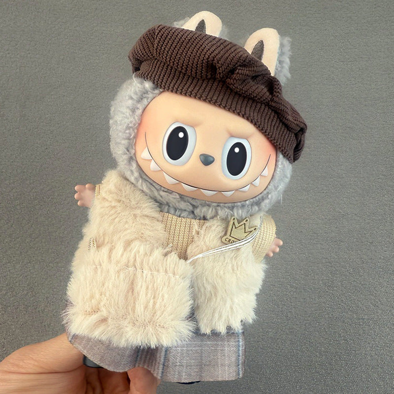 (only-clothes) Suitable for Labubu Doll Clothes Labubu Plush Vinyl Sitting Party First Second Third Generation Dress Set