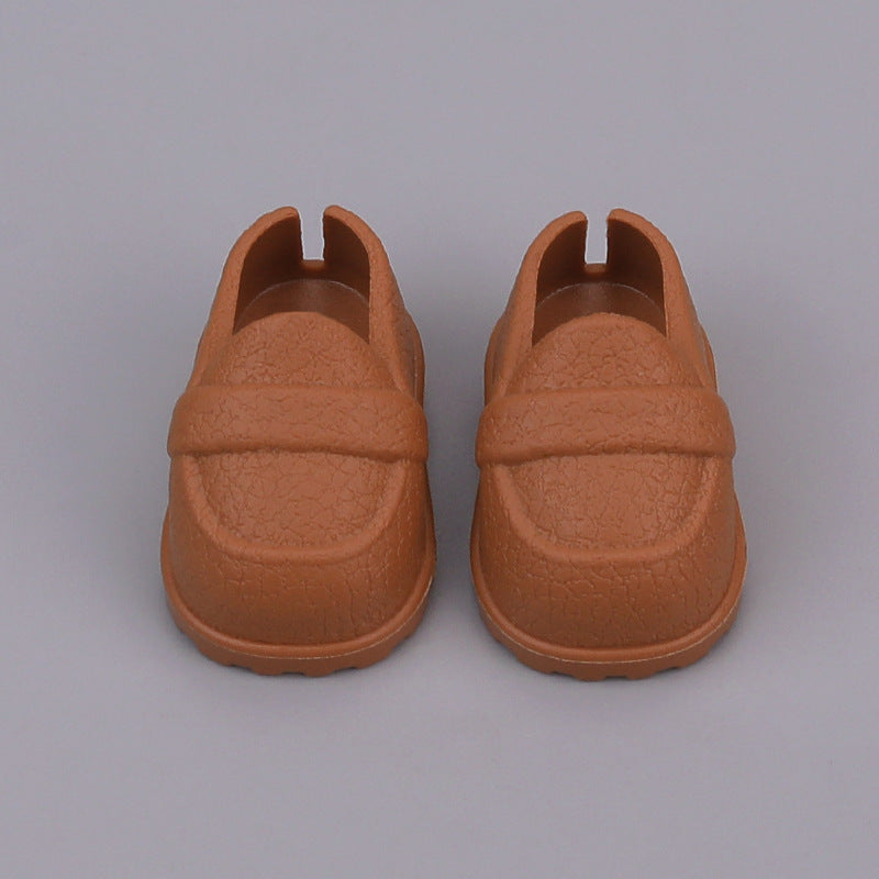 Shoes Suitable for Labubu Shoes 1/6 BJD 10/ 15cm Cotton Doll Leather Texture Shoes Toy