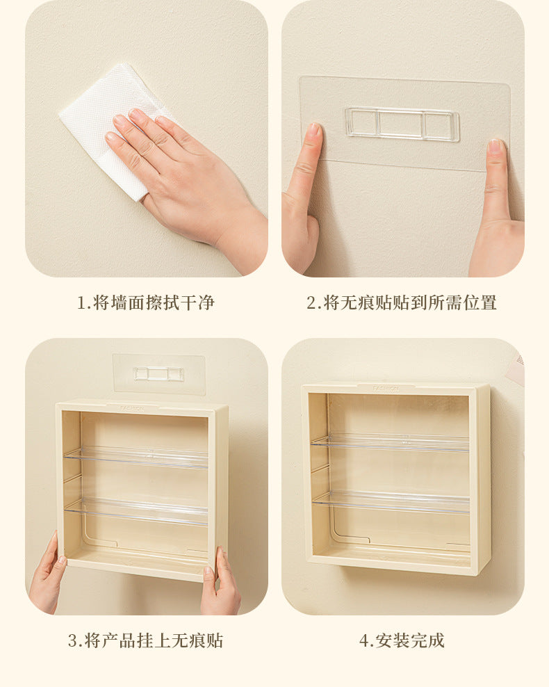 Labubu Display Box Wall-Mounted Labubu Vinyl Doll Storage Box Cotton Doll Plush Toy Transparent Doll Cabinet 