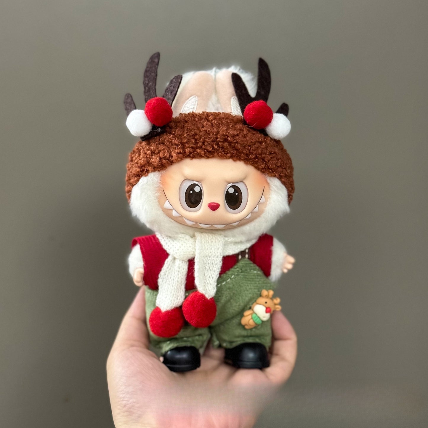 (only-clothes) Only Clothes Suitable for Labubu Doll Clothes First Second Third Generation Labubu Pendant Doll Wearable Christmas Doll Clothes Set