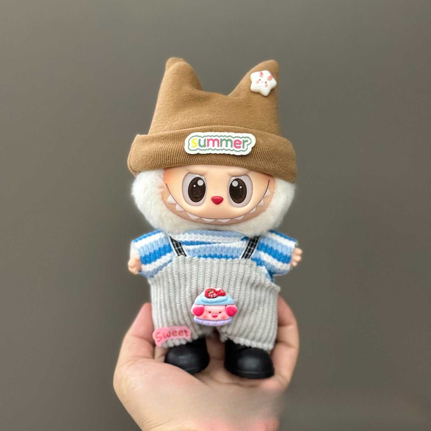 (only-clothes) Suitable for Labubu Doll Clothes 123 Generation Labubu Clothes 17cm Pendant Plush Doll Outfit Dress
