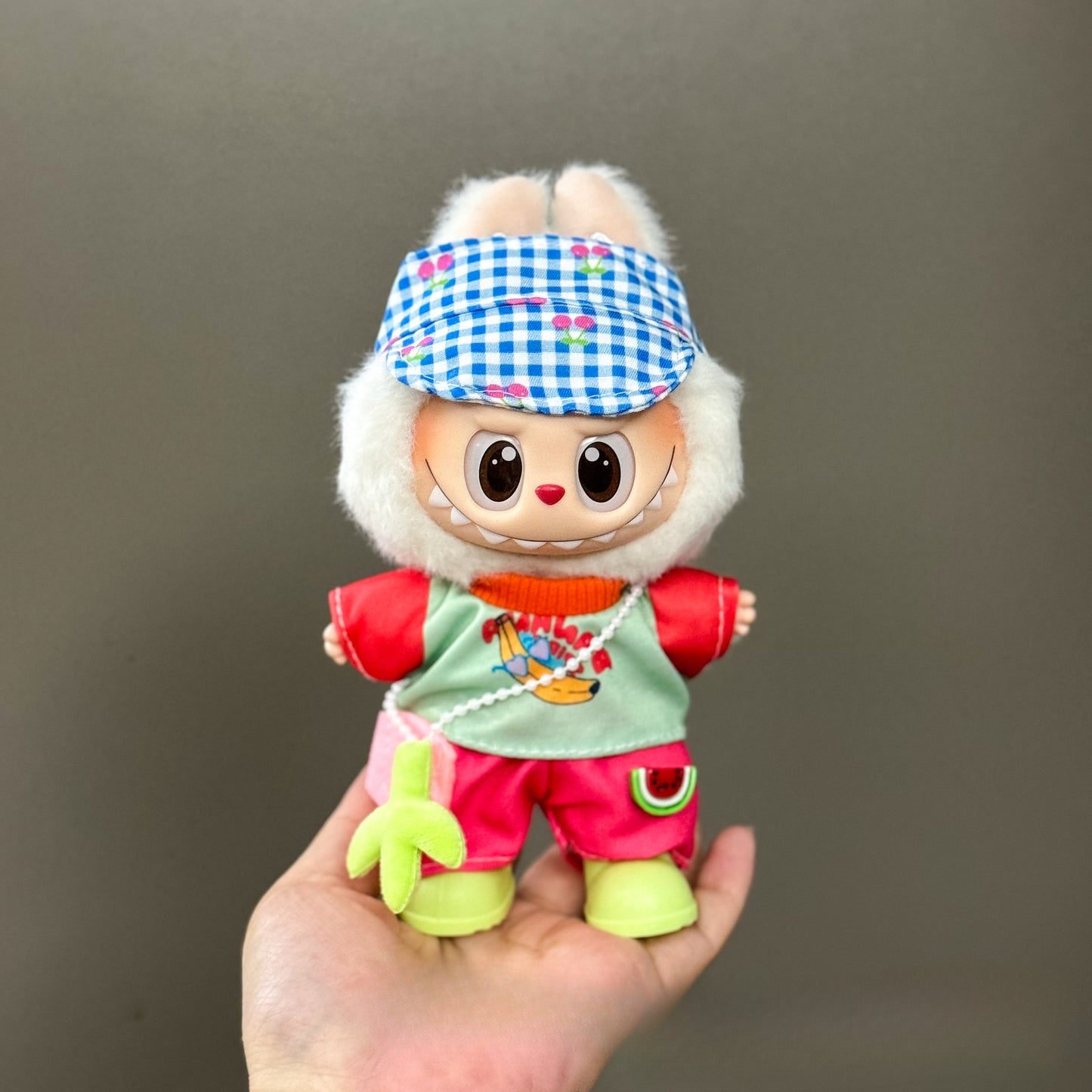 (only-clothes) Suitable for Labubu Doll Clothes First Second Third Generation Labubu Clothes 17cm Vinyl Pendant Doll Set