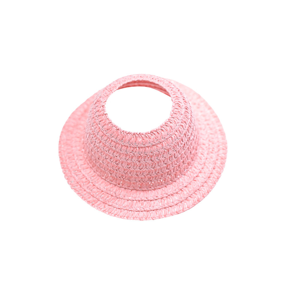 (only-clothes) LABUBU Doll Hat LABUBU Straw Hat First Second Third Generation Blind Box Earless Doll Hat Open Top Sitting Party Hat