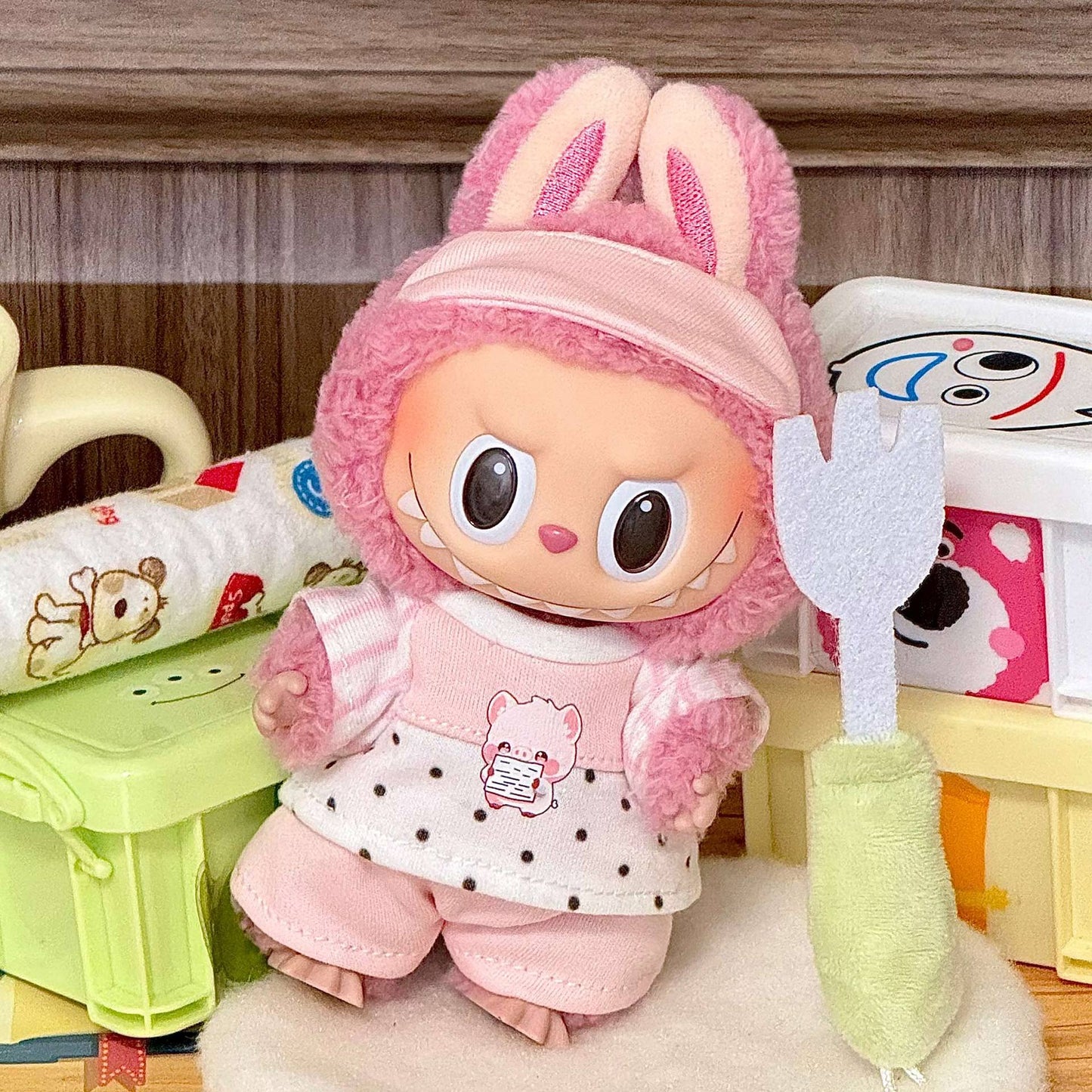 (only-clothes) Suitable for Labubu Sitting Party Baby Clothes First Second Third Generation Labubu Clothing Set Accessories and Peripheral