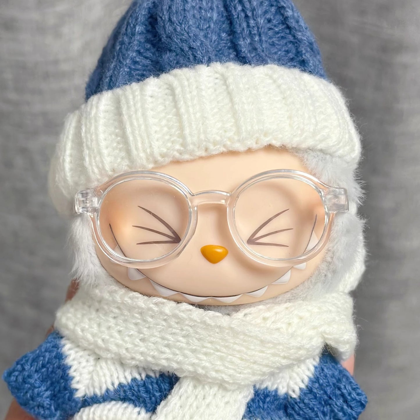 (only-clothes) Manufacturer Supply 6.5CM Glasses Self-Deprecating Bear Glasses Labubu Glasses Cotton Doll Glasses