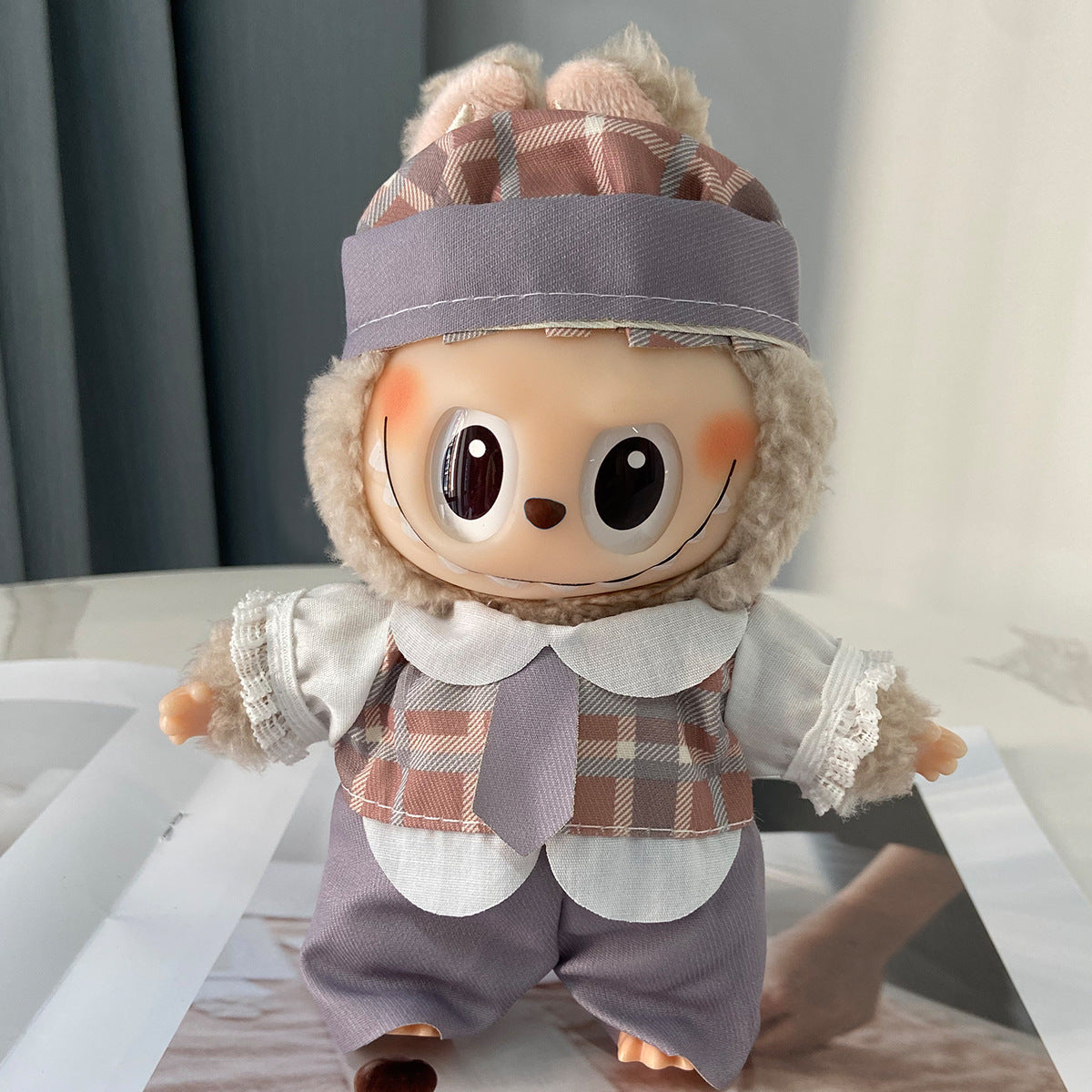 Labubu Doll Clothes Labubu Clothes 17cm First Second Third Generation Plush Vinyl Doll Dress Up Outfit Set 